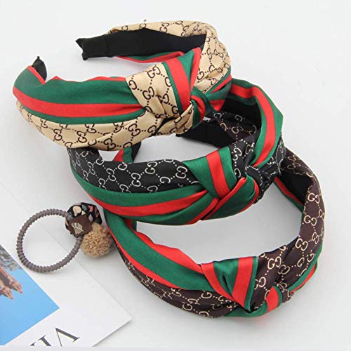 Head Bands Soft Hair Bands Three Pack Non-Slip Classic Style Green G