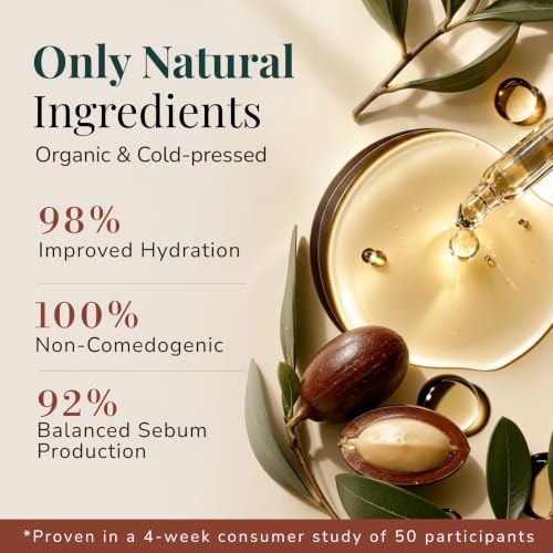 Organic Jojoba Oil 8 Oz Cold Pressed Hair & Skin Moisturizer - Pack of 1