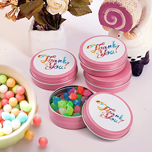 48 Pack 2 oz Aluminum Cosmetic Sample Containers with White Labels – Travel Lip Balm & Salve Tins