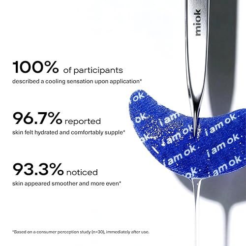 miok Under Eye Patches ? Hydrogel Eye Masks for Dark Circles, Puffy Eyes, Fine Lines with Sea Mineral Formula, Caffeine, Niacinamide to Refresh your skin (6 Pairs) - Korean Skin Care