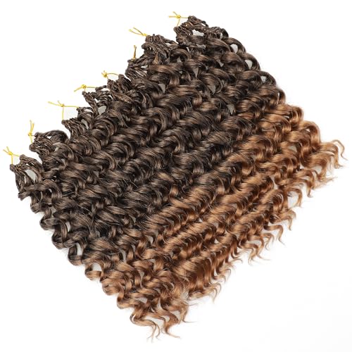 Boho Ocean Wave Crochet Hair - 12 Inch Curl Braid, 8 Packs - Variation 1B/27