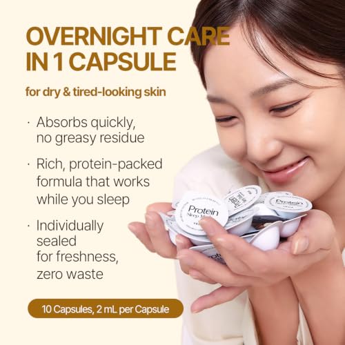 Oat Protein Sleeping Mask Capsules for Deep Hydration & Firming - All Skin Types (10 Pcs)