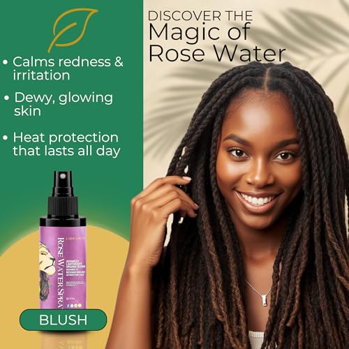 Blush Rosewater Spray for Dreadlocks & Hair - 8 Fl Oz Vegan Moisturizer
