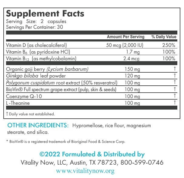 Stem Cell Renew 1-Month Supply - Vitality Boost for Youthful Energy & Mental Sharpness - NASA Scientist Created (60 Count)