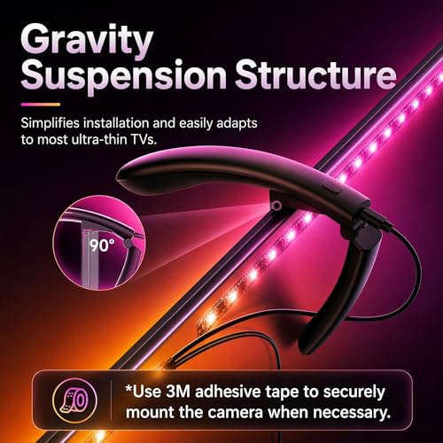 TV LED Backlight Strip for 55-65 Inch TVs, Real-Time Sync, App Control