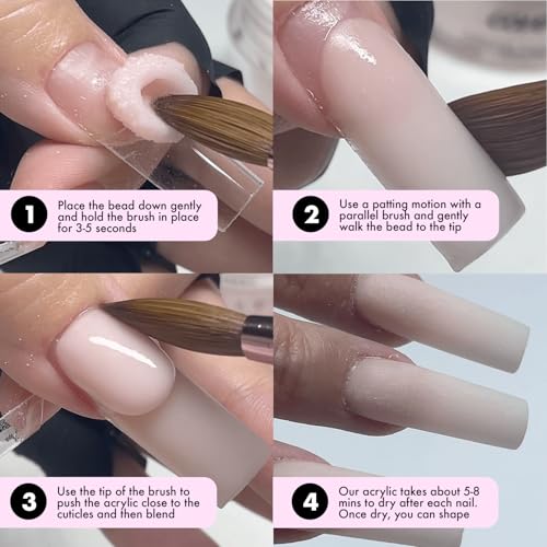 MakarttPro 100% Kolinsky Acrylic Nail Brush #10 ? Pure Kolinsky Hair for Smooth Application, Monomer & Acetone Resistant Handle, Anti-Clogging, Durable Professional Nail Art Brush