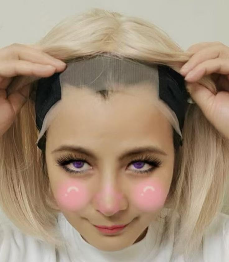 Women's Lace Wig Grip Cap with 4x5 Transparent Swiss Lace Front - Non-Slip Wig Gripper with Adjustable Velcro Elastic Headband - Secure Hold, Glueless & Natural Edge with Ear Cutouts