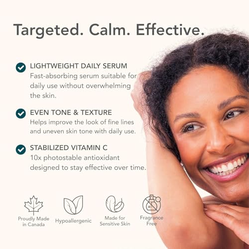 Riversol Vitamin C Brightening Serum Travel Size 1 Fl Oz for Sensitive Skin