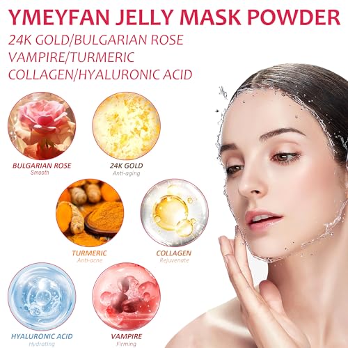 Assorted Jelly Mask Set - 6 Jars of Professional Face Masks for Spa & Salon