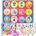 SuperGFS Princess Surprise Bath Bombs for Kids - Organic Bubble Bath Set with Jewelry & Toys, Birthday & Christmas Gift, Princess Toys Variation