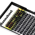 Large Pack Wide Stem Cluster Eyelashes D Curl 10-20mm Available Handmade D Curl Wide Stem Individual False Eyelashes 5D Volume DIY Eye Lashes Extensions Beauty Tools (12mm)