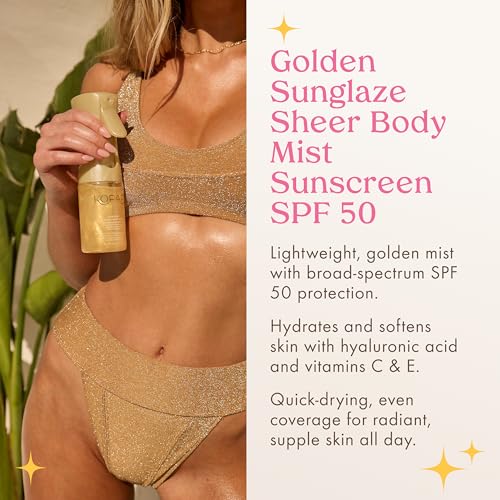 Kopari Golden Sunglaze Sheer Body Mist Sunscreen SPF 50 & Rose Gold Sunglaze Sheer Body Mist Sunscreen SPF 42