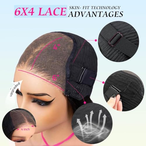 6x4 HD Lace Front Glueless Human Hair Wig Pre Plucked and Pre Cut