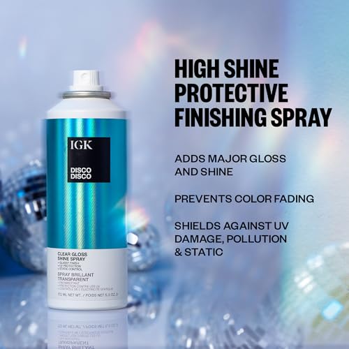 IGK Disco Disco Clear Gloss Hair Shine Spray 5.3 Oz UV Protection - Variation of THIS listing