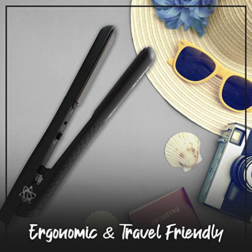 Ceramic Flat Iron for Hair - 1.25 Inch Dual Voltage Straightener