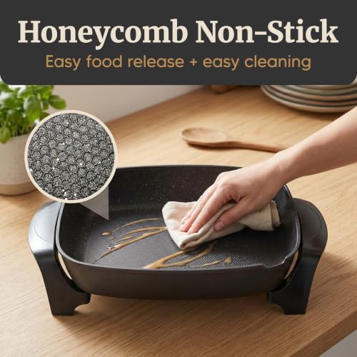 Elite Gourmet 10.5 Qt Nonstick Electric Skillet - Extra-Deep 16x13 Inches