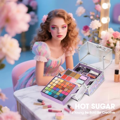 Hot Sugar Teen Makeup Kit Gift Set - 42 Eyeshadows, 14-Piece Variety
