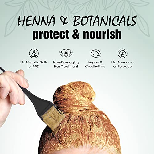 Light Mountain Henna Hair Color Auburn 4 Oz Pack of 3 - Natural Semi-Permanent Dye