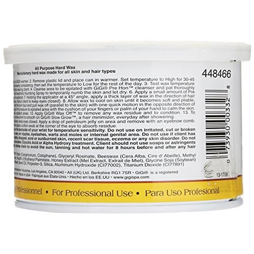 Gigi All Purpose Hard Wax for Hair Removal - DIY At-Home Waxing Kit for Face & Body, 14 Oz