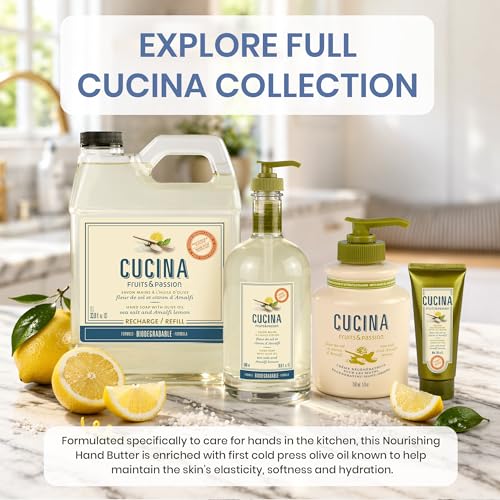 Nourishing Hand Butter with Sea Salt & Amalfi Lemon - Deep Hydration, Olive Oil, 2 fl oz - Variation of Sea Salt and Amalfi Lemon
