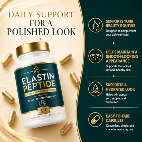 Elastin Peptide Skin Tightening Supplement for Skin Elasticity - 60 Capsules