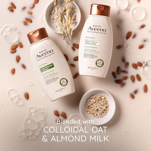 Aveeno Oat Milk Blend Moisturizing Conditioner, Ultra-Hydrating, for Dry, Damaged Hair, 12 fl oz