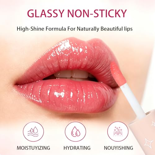 12-Color Lip Oil Set - Nourishing & Hydrating Gloss with Vitamin E & Jojoba