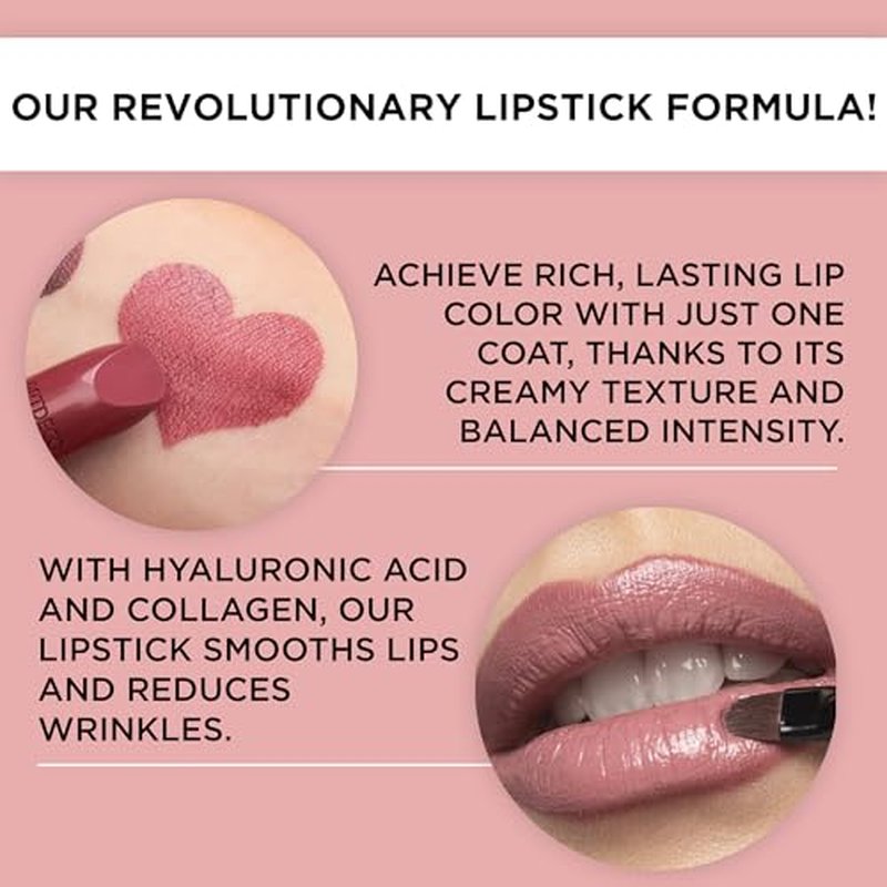 ARTDECO Perfect Color Lipstick - Perfect Rosewood - Glide-On Lipstick - Rich Color & Plumping Effect - Creamy, Pearly Finish - Hyaluronic Acid - Long Lasting - Lip Plumper - Makeup - 0.14 Oz