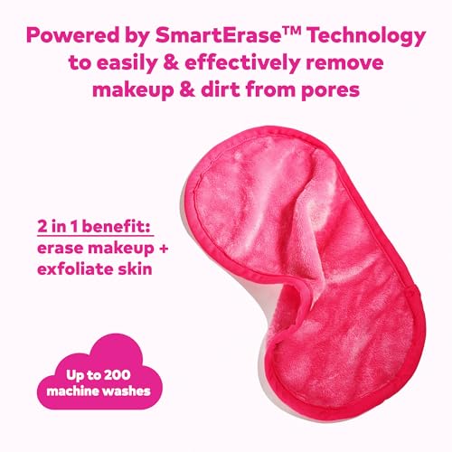 The Original MakeUp Eraser Mini PRO, Erase All Makeup With Just Water, Including Waterproof Mascara, Eyeliner, Foundation, Lipstick, Sunscreen and More! Original Pink, 1ct.
