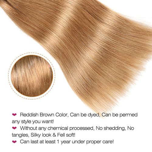 iJoy Honey Blonde Straight Human Hair Bundles 16 Inch - Virgin Brazilian Remy