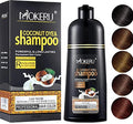 Maani Professional Coconut & Argan Oil Hair Color Shampoo 500ML - Fast, Long-Lasting Black Dye