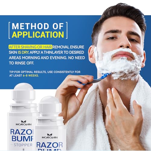 Razor Bumps Ingrown Hair Treatment: 3.38fl.oz Smoothing Solution for Body, Beard & Bikini Area Post Waxing After Shaving Serum for Ingrown Hair & Razor Burn - Women & Men