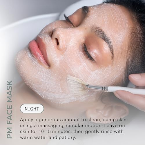 COSMEDIX Glow Bamboo Brightening Facial Mask - PM Exfoliating Facial Scrub for Tired, Dull & Uneven Skin - Anti-Aging Gentle Night Face Exfoliator with Bamboo & Niacinamide - All Skin Types