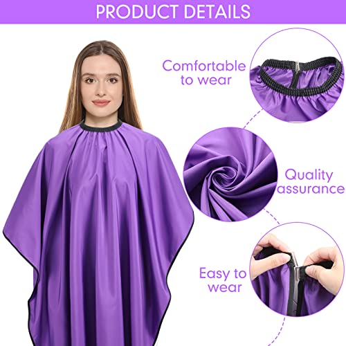 JenPen Waterproof Hair Capes 6 Pack for Stylists - Black, Gray, Purple