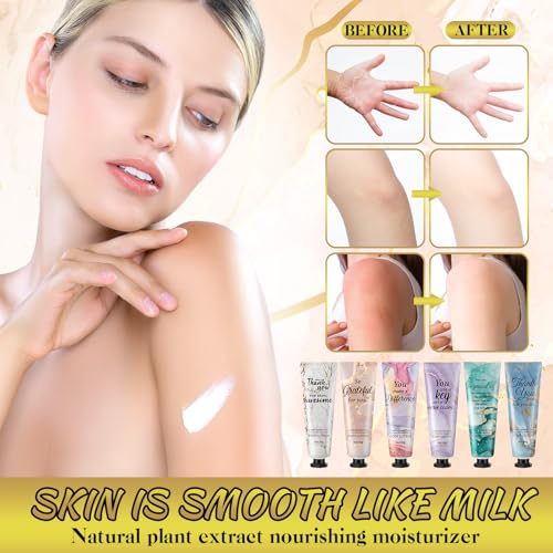 48pcs Thank You Hand Cream Gift Set - Portable Moisturizer with 6 Scents