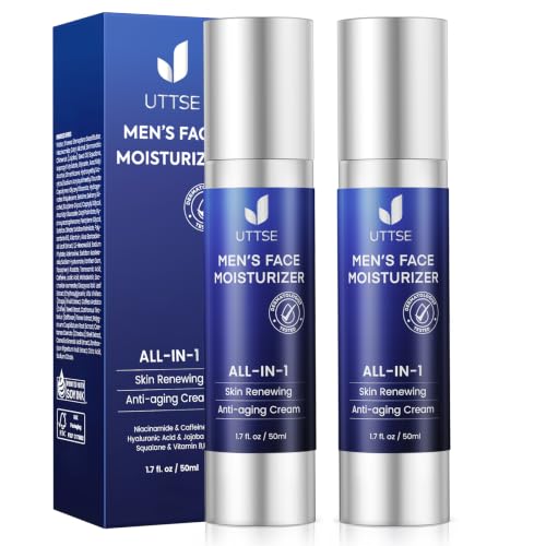 Men's All-in-One Face Moisturizer 1.7 Fl Oz Pack of 2 - Anti-Aging & Hydrating