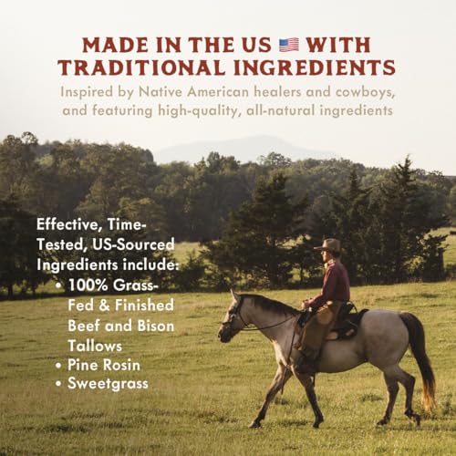 True Grit Tallow ? Beef Tallow for Skin ? John Wayne Inspired Whipped Tallow Balm ? All-Purpose Moisturizer with Bison Tallow ? Cigar and Saddle Scent ? 2.6 oz