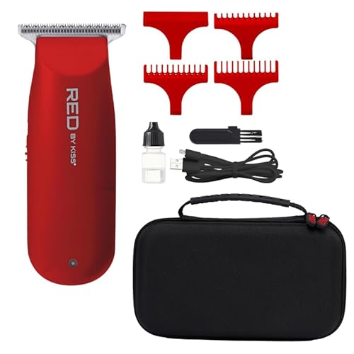 Red by Kiss Mini Cordless Hair Clipper & Grooming Organizer Bag