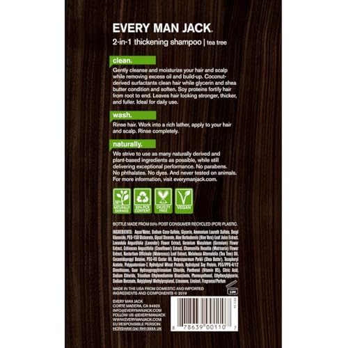 2-in-1 Thickening Shampoo and Conditioner Set with Coconut Aloe Tea Tree Oil