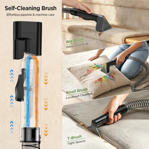 Portable Carpet Cleaner Machine 18KPa for Cars, Pets, Upholstery, Rugs