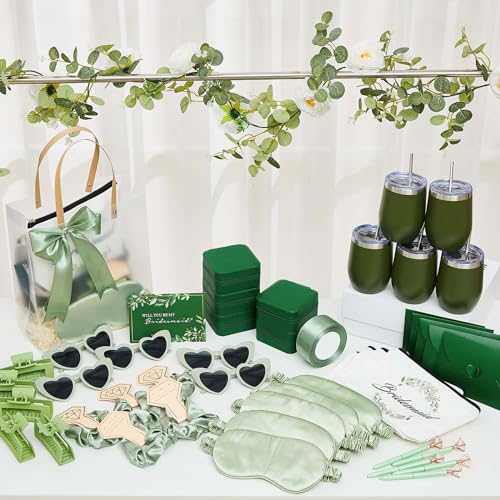 Bridesmaid Proposal Gift Set with Tumblers Jewelry Boxes & More - 6 Sets