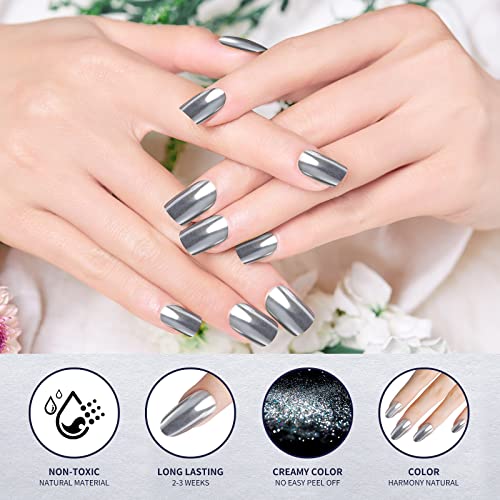 Multicolor Chrome Nail Powder Set - 36 Jars Metallic Mirror & Holographic Effect