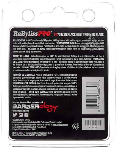 BaBylissPRO Barberology FX708Z Stainless Steel T-Blade Replacement Pack for FX788RG & FX788S