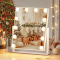 Vanity Mirror with Lights, 12 Bulbs Makeup Mirror with Smart Touch Control, 3-Color Dimmable Lighting, 360¡Æ Rotation