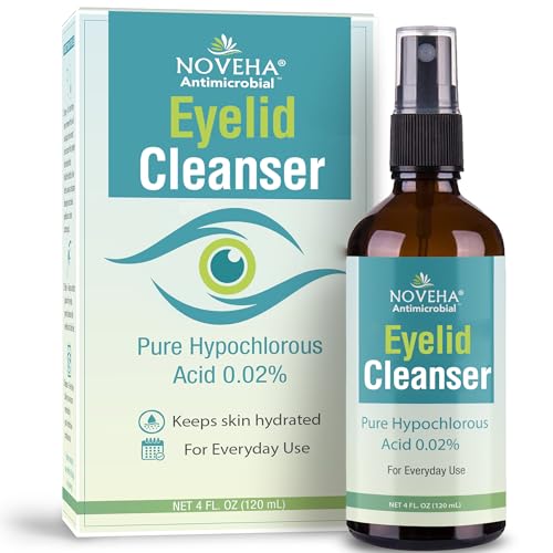 NOVEHA Eyelid Cleanser & Stye Eye Treatment Spray 4oz - Gentle Lash & Eyelid Care