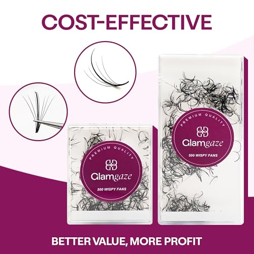 500 Wispy Promade Lash Fans - 12mm 9D-0.05 D Premade Eyelash Extensions (Variation of THIS listing)