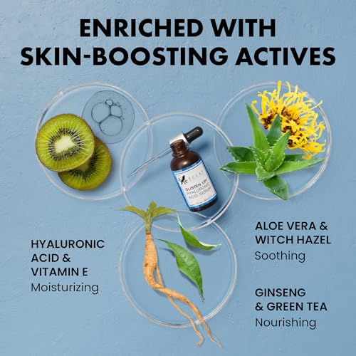 Eclat Skincare Vitamin C Serum + Hyaluronic Acid Serum Duo ? Vit C with Ferulic Acid & Vit E + 2.5% Hyaluronic Acid & B5 ? Brightening, Plumping & Smoothing Skin Care Set 1 fl oz each