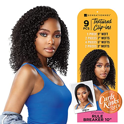 Sensationnel Curls Kinks & Co Clip-In Hair Extensions TH2/30 - 10 Inch, Natural Texture