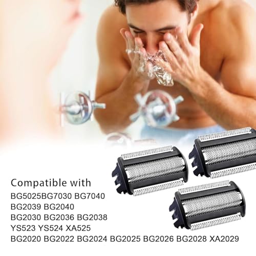 BG2000 Replacement Heads for Philips Norelco Bodygroom Series 7000, 5000, 3000, Replacement Foil Shaver Head Compatible with BG7030 BG7040 BG5025 BG2040 BG2030 BG2020, Wet & Dry Use, 3 Pack