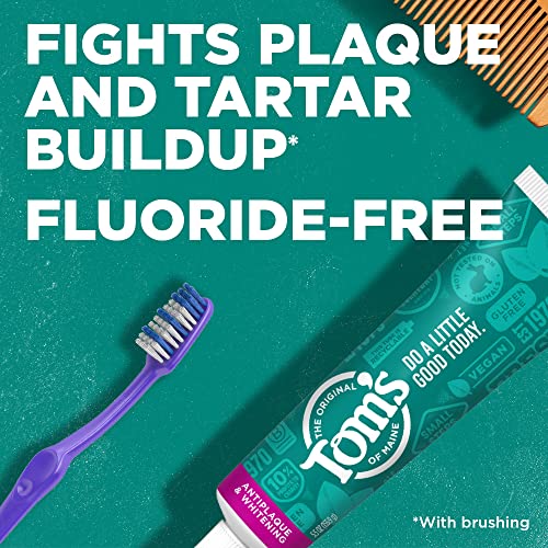 Tom's of Maine Fluoride-Free Antiplaque & Whitening Toothpaste, Fennel, 11 oz